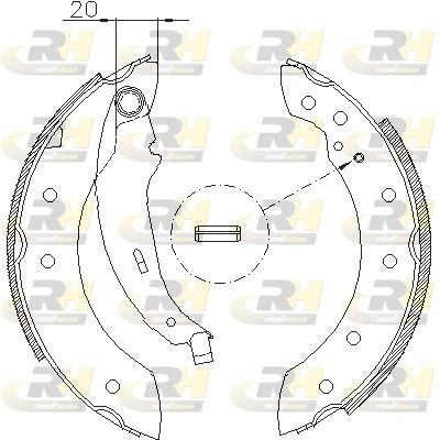 Снимка на Комплект спирачни челюсти ROADHOUSE 4199.01 за Renault Clio 2 1.5 dCi (BB3N, CB3N) - 84 коня дизел