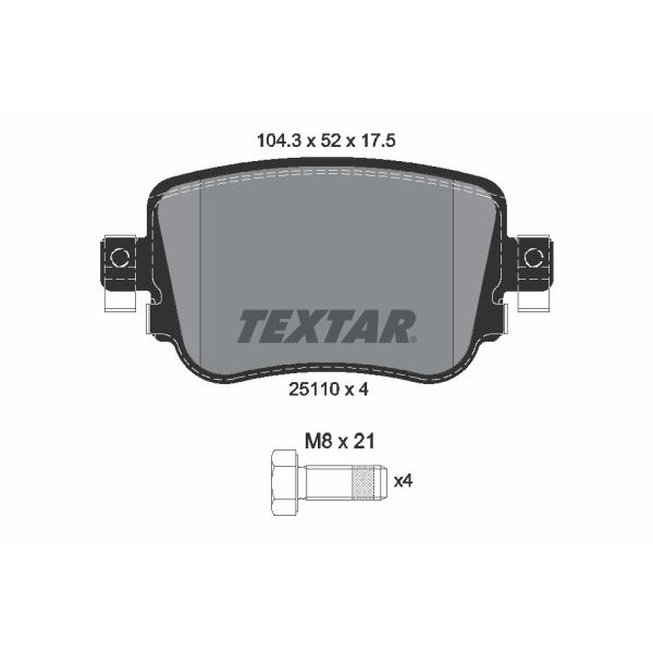 Снимка на Комплект спирачни челюсти TEXTAR 91032600 за Toyota Corolla Liftback (E8) 1.3 (AE80) - 65 коня бензин