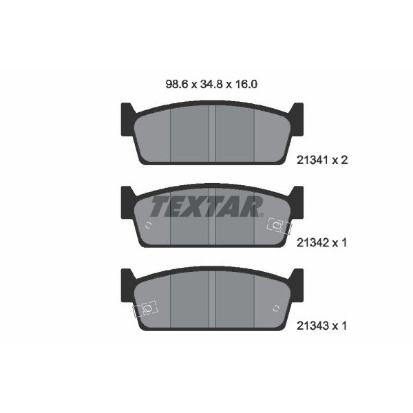 Снимка на Комплект спирачни челюсти TEXTAR 91045901 за Subaru Impreza Wagon (GF) 2.0 i 16V AWD (GF8) - 125 коня бензин