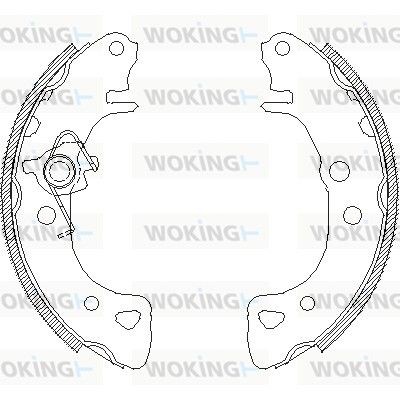 Снимка на Комплект спирачни челюсти WOKING Z4126.00 за Citroen Saxo S0,S1 1.4 VTS - 75 коня бензин
