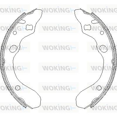 Снимка на Комплект спирачни челюсти WOKING Z4147.00 за Mazda 323 C (BG) 1.6 (BG6Z) - 84 коня бензин