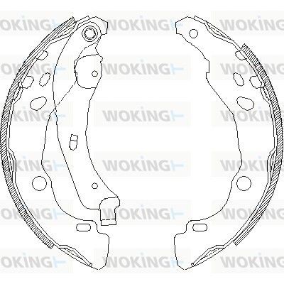 Снимка на Комплект спирачни челюсти WOKING Z4152.00 за Peugeot 206 Saloon 1.4 - 75 коня бензин