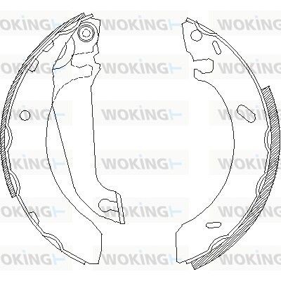 Снимка на Комплект спирачни челюсти WOKING Z4304.00 за Ford Escort 6 Estate (gal) 1.6 i 16V - 88 коня бензин