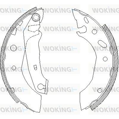 Снимка на Комплект спирачни челюсти WOKING Z4507.01 за Ford Escort MK 7 Convertible (all) 1.4 - 75 коня бензин