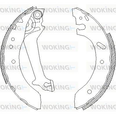 Снимка на Комплект спирачни челюсти WOKING Z4670.00 за Ford Courier BOX J5,J3 1.8 DI - 75 коня дизел