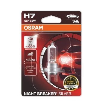 Снимка на Крушка за фарове и халогени OSRAM NIGHT BREAKER® SILVER H7 64210NBS-01B