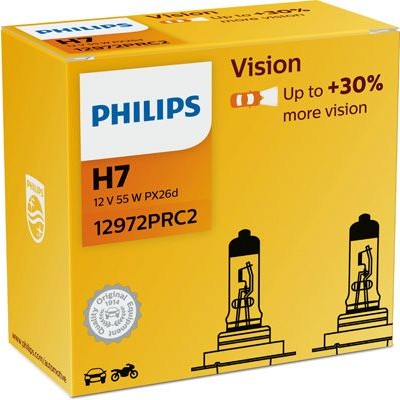 Снимка на Крушка за фарове и халогени PHILIPS Vision H7 12972PRC2