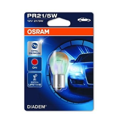 Снимка на Крушка с нагреваема жичка, стоп светлини/габарити OSRAM DIADEM PR21/5W червен 7538LDR-01B
