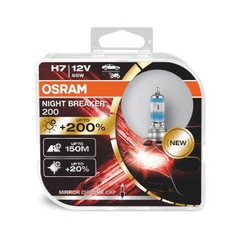 Снимка на Крушка с нагреваема жичка, фар за движение през деня OSRAM NIGHT BREAKER® 200 H7 64210NB200-HCB