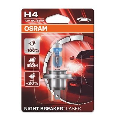 Снимка на Крушка за фарове и халогени OSRAM NIGHT BREAKER® LASER H4 64193NL-01B за CHEVROLET SPARK Hatchback M300 1.0 - 68 коня бензин