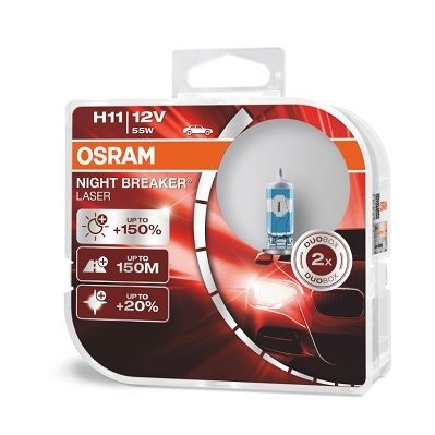 Снимка на Крушка за фарове и халогени OSRAM NIGHT BREAKER® LASER H11 64211NL-HCB за BMW 1 E81 116 i - 122 коня бензин