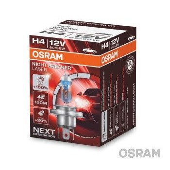 Снимка на Крушка за фарове и халогени OSRAM NIGHT BREAKER® LASER next generation H4 64193NL за Audi 100 Sedan (4A, C4) 2.5 TDI - 115 коня дизел