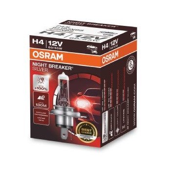 Снимка на Крушка за фарове и халогени OSRAM NIGHT BREAKER® SILVER H4 64193NBS за Opel Kadett E Hatchback 1.5 TD (C08, C48, D08, D48) - 72 коня дизел