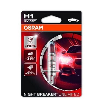 Снимка на Крушка за фарове и халогени OSRAM NIGHT BREAKER UNLIMITED H1 64150NBU-01B за Audi A3 (8L1) 1.9 TDI - 110 коня дизел
