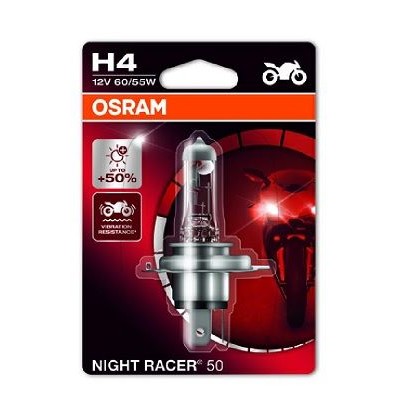 Снимка на Крушка за фарове и халогени OSRAM NIGHT RACER 50 H4 64193NR5-01B за мотор Honda VT VT 1300 CX (SC61) - 58 коня бензин