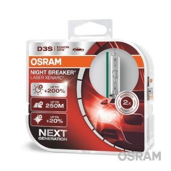 Снимка на Крушка за фарове и халогени OSRAM XENARC® NIGHT BREAKER® LASER D3S 66340XNL-HCB за Audi A3 (8P1) 1.8 TFSI quattro - 160 коня бензин