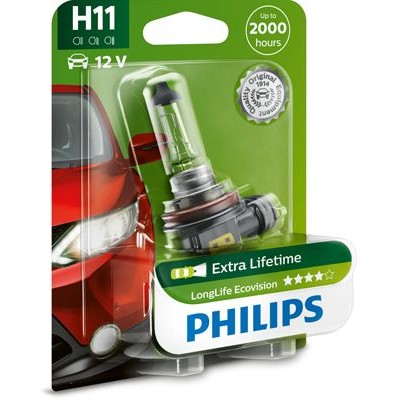 Снимка на Крушка за фарове и халогени PHILIPS LongLife EcoVision H11 12362LLECOB1 за Audi A3 Sportback (8PA) 1.6 FSI - 115 коня бензин