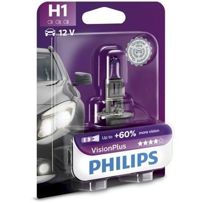 Снимка на Крушка за фарове и халогени PHILIPS VisionPlus H1 12258VPB1 за Audi 100 Sedan (4A, C4) 2.0 - 100 коня бензин