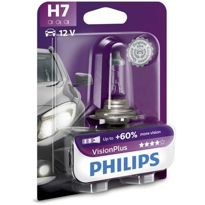 Снимка на Крушка за фарове и халогени PHILIPS VisionPlus H7 12972VPB1 за Audi A3 (8L1) 1.6 - 102 коня бензин