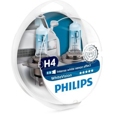 Снимка на Крушка за фарове и халогени PHILIPS WhiteVision H4 12342WHVSM за Mitsubishi L300 Box (P0,P1 W) 2.0  (P23W, P23V) - 112 коня бензин