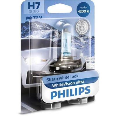 Снимка на Крушка за фарове и халогени PHILIPS WhiteVision ultra H7 12972WVUB1 за Citroen C3 Picasso 1.6 HDI 90 - 92 коня дизел