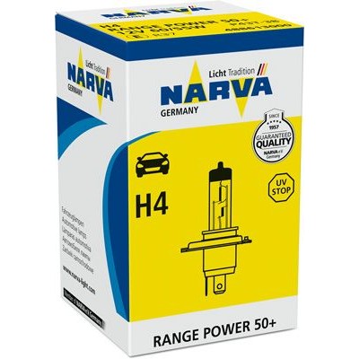 Снимка на Крушка с нагреваема жичка, главни фарове NARVA Range Power 50+ H4 488613000 за Ford Focus Estate (dnw) 1.4 16V - 75 коня бензин