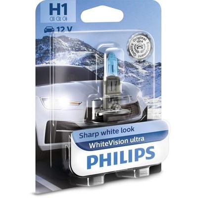 Снимка на Крушка с нагреваема жичка, главни фарове PHILIPS WhiteVision ultra H1 12258WVUB1 за Citroen Jumper BOX 244 2.8 HDi - 128 коня дизел