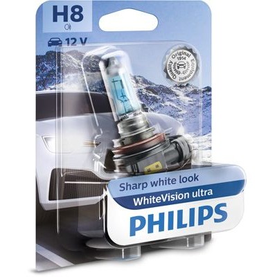 Снимка на Крушка с нагреваема жичка, светлини за парк/позициониране PHILIPS WhiteVision ultra H8 12360WVUB1 за Audi A1 (8X1) 1.4 TFSI - 185 коня бензин