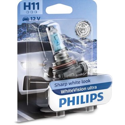 Снимка на Крушка с нагреваема жичка, фар за мъгла PHILIPS WhiteVision ultra H11 12362WVUB1 за Audi A6 Sedan (4F2, C6) 3.0 TFSI quattro - 299 коня бензин