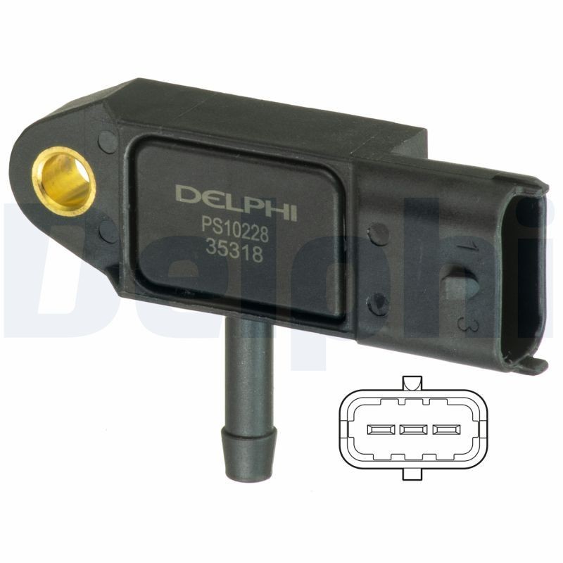 Снимка на Мап сензор DELPHI PS10228 за Renault Clio 2 1.9 dTi (B/CB0U) - 80 коня дизел