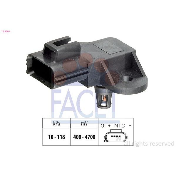 Снимка на Мап сензор FACET Made in Italy - OE Equivalent 10.3093 за Ford Escort 6 Break (gal) 1.6 i 16V - 88 коня бензин