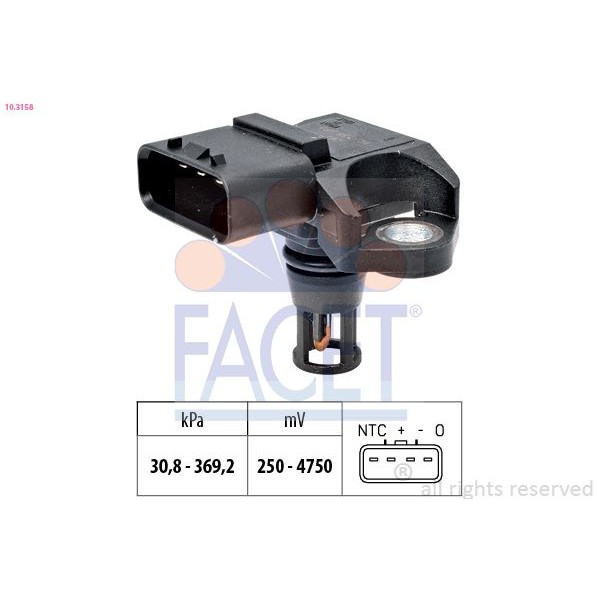 Снимка на Мап сензор FACET Made in Italy - OE Equivalent 10.3157 за Audi A5 Sportback (8TA) 1.8 TFSI - 170 коня бензин