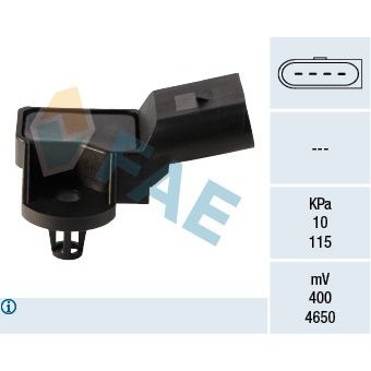 Снимка на Мап сензор FAE черен 15042 за Porsche Cayenne (958, 92A) 4.8 Turbo - 540 коня бензин