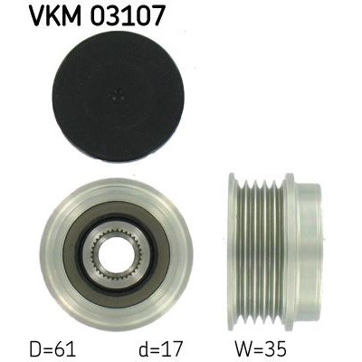 Снимка на Механизъм за свободен ход на генератор SKF VKM 03107 за Audi A4 Sedan (8D2, B5) 1.6 - 102 коня бензин