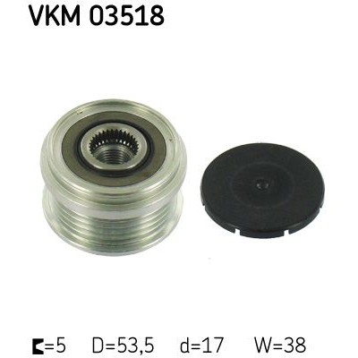 Снимка на Механизъм за свободен ход на генератор SKF VKM 03518 за Opel Astra GTC 1.4 (08) - 120 коня бензин