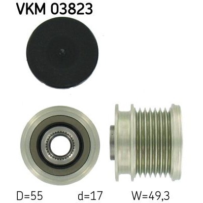 Снимка на Механизъм за свободен ход на генератор SKF VKM 03823 за Mercedes CLS (c218) CLS 350 CDI / d (218.323) - 265 коня дизел