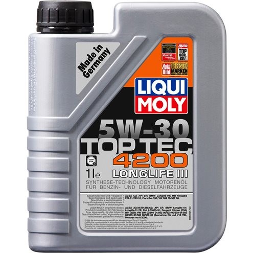 Снимка на Моторно масло LIQUI MOLY Top Tec 4200 5W-30 3706 за BUICK Century Coupe 4A 3.0 - 112 коня бензин