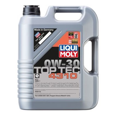 Снимка на Моторно масло LIQUI MOLY Top Tec 4310 0W-30 3736 за Ford Fiesta MK 3 (gfj) 1.3 - 60 коня бензин