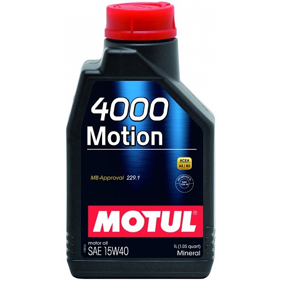 Снимка на Моторно масло MOTUL 4000 MOTION 15W40 15W40 102815 за Citroen Berlingo MF 1.4 i bivalent (MFKFW) - 75 коня Бензин/Метан(CNG)