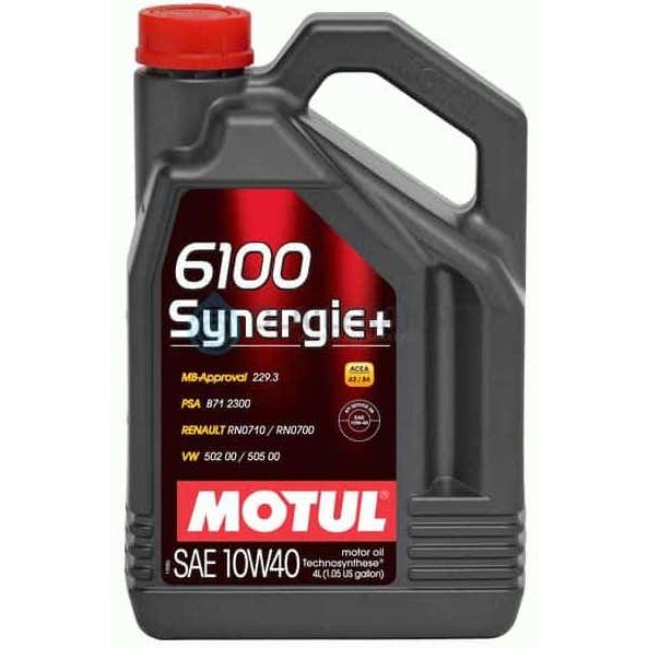 Снимка на Моторно масло MOTUL 6100 SYNERGIE+ 10W40 10W40 101491 за Citroen Berlingo MF 1.4 i bivalent (MFKFW) - 75 коня Бензин/Метан(CNG)
