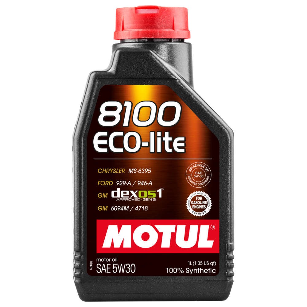 Снимка на Моторно масло MOTUL 8100 ECO-LITE 5W30 5W30 108212 за Citroen Berlingo MF 1.4 i bivalent (MFKFW) - 75 коня Бензин/Метан(CNG)