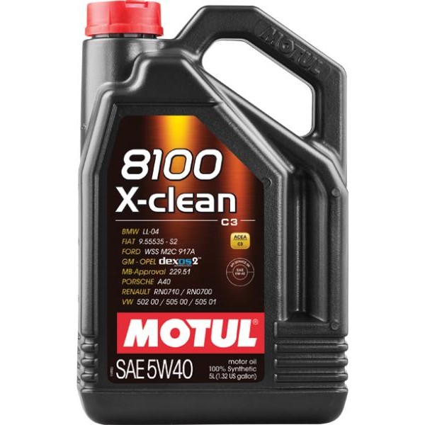 Снимка на Моторно масло MOTUL 8100 X-CLEAN 5W40 5W40 109226 за Fiat Doblo 119 1.9 JTD (223AXE1A) - 100 коня дизел