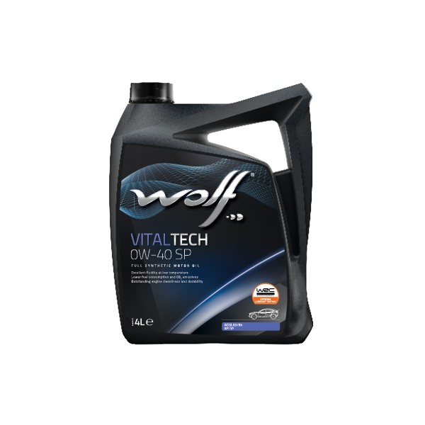 Снимка на Моторно масло WOLF VITALTECH 0W-40 SP 4L 1048898 за Opel Astra G Hatchback 1.2 16V (F08, F48) - 75 коня бензин