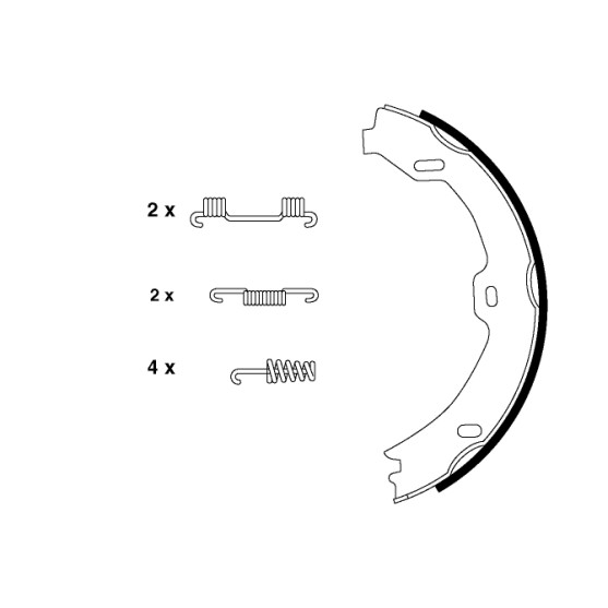Снимка на Накладки за ръчна спирачка PAGID H9510 за Mercedes CLS (c219) CLS 55 AMG (219.376) - 476 коня бензин