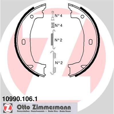 Снимка на Накладки за ръчна спирачка ZIMMERMANN 10990.106.1