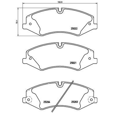 Снимка на Накладки BREMBO DIRECTIONAL BRAKE PADS P 44 022 за Range Rover Sport (LW) 3.0 SCV6 4x4 - 340 коня бензин