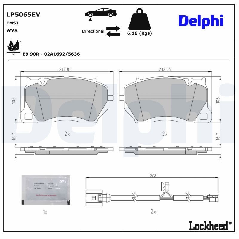 Снимка на Накладки DELPHI LP606 за Hyundai Elantra 1 (J-1) 1.8 i.e. 16V - 127 коня бензин