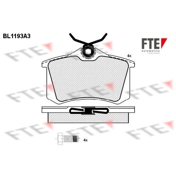 Снимка на Накладки FTE 9010051 за VW Jetta 2 (19E,1G2) 1.8 - 84 коня бензин