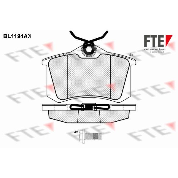 Снимка на Накладки FTE 9010052 за Audi A1 (8X1) 1.4 TFSI - 140 коня бензин