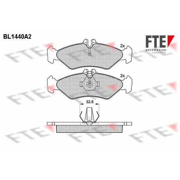 Снимка на Накладки FTE 9010190 за VW LT 28-46 2 Box (2DX0AE) 2.8 TDI - 158 коня дизел